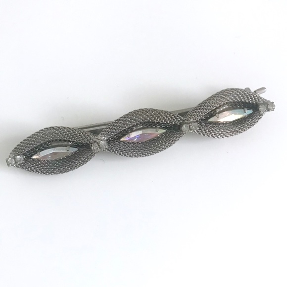 Vintage 1950’s silver tone hair clip barrette